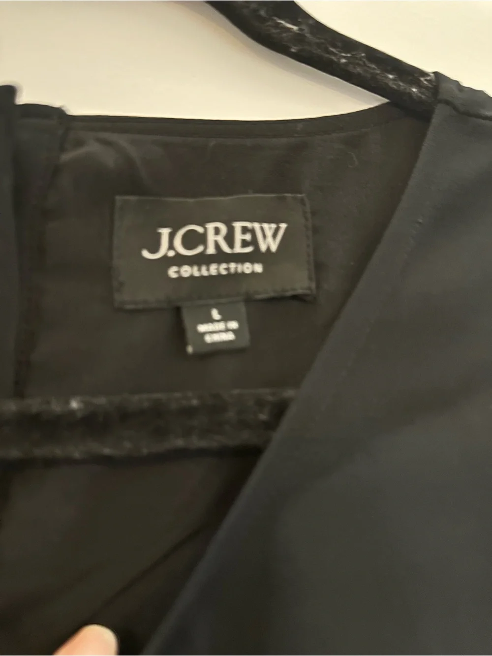 J. Crew Black Sleeveless Dress with Feather Trim